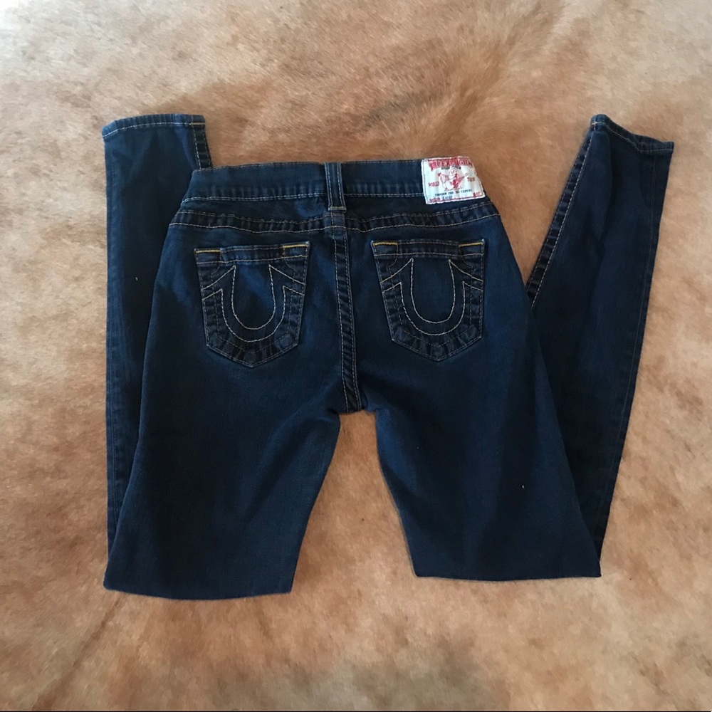 true religion size dark skinny jeans